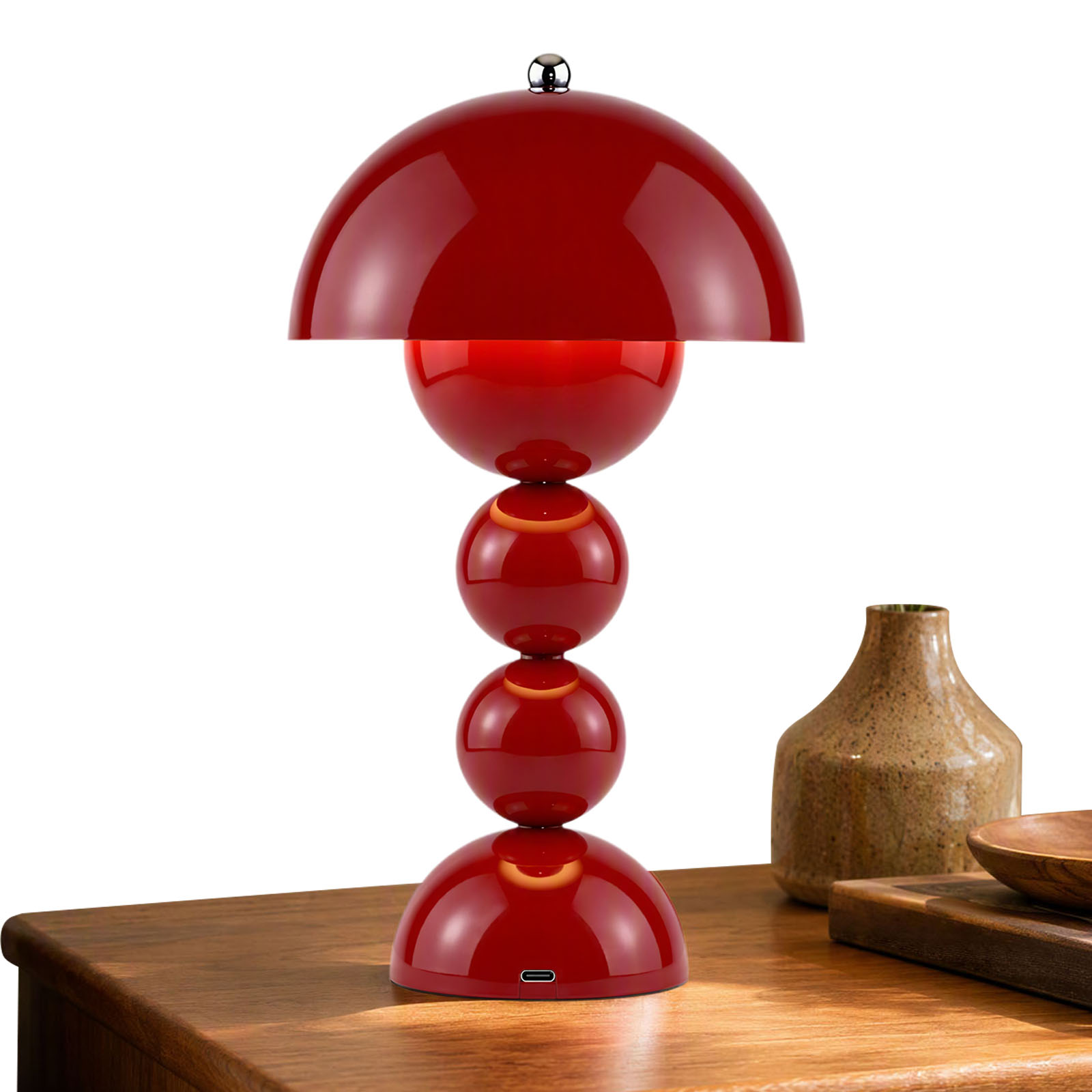 버섯 모양의 꽃송이 디자인 테이블 램프, USB 충전식 - Lighting Decor Bedroom 리뷰 및 가격