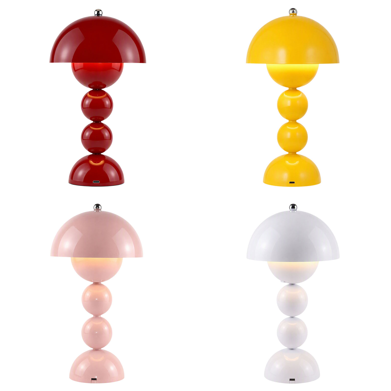 버섯 모양의 꽃송이 디자인 테이블 램프, USB 충전식 - Lighting Decor Bedroom 리뷰 및 가격
